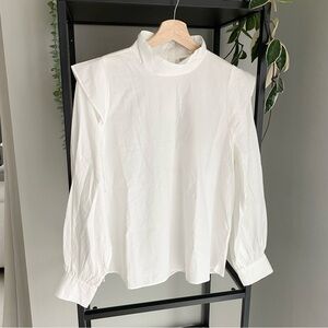 NWT Everlane Cotton Wing Sleeve Mockneck Top